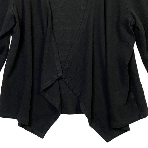 Pure Jill J. Jill Black Open Front Cardigan Sweater Size Medium - Picture 2 of 6